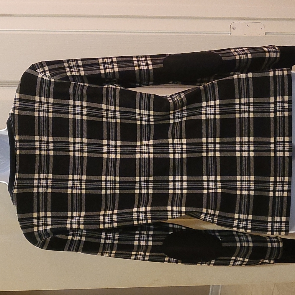 Lauren Ralph Lauren Womens Black and White Plaid Cotton Long Sleeve Shirt Sz M - Picture 7 of 11
